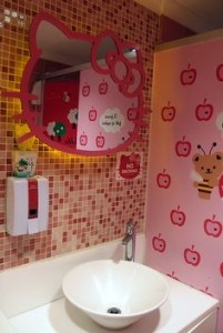 Hello Kitty Cafe Japan Bathroom