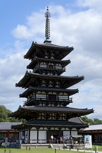 Buddhism and Shinto Shrine with Buddhist Pagodo