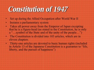 Japanese Constitutional Facts