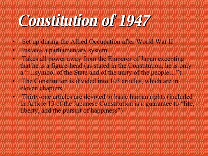 The Japanese Constitution - PDF and History -