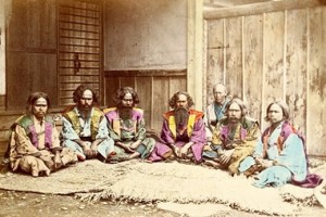 Old Photo of Ainu People in Japan