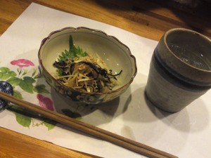 First Snack and First Drink at Izakaya in Japan