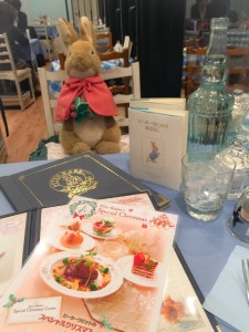 Peter Rabbit Cafe Table and Menu