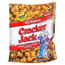 cracker jack caramel popcorn sugary sweet American snack